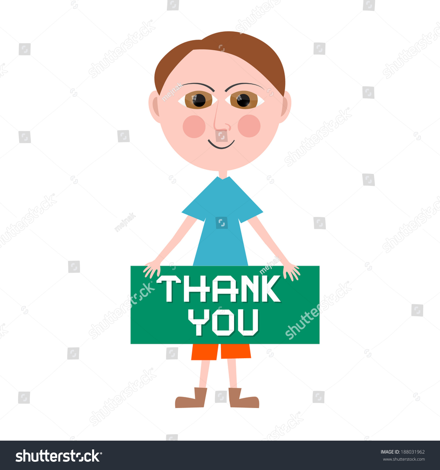 Thank You Vector Man Illustration Stock Vector (Royalty Free) 188031962 ...