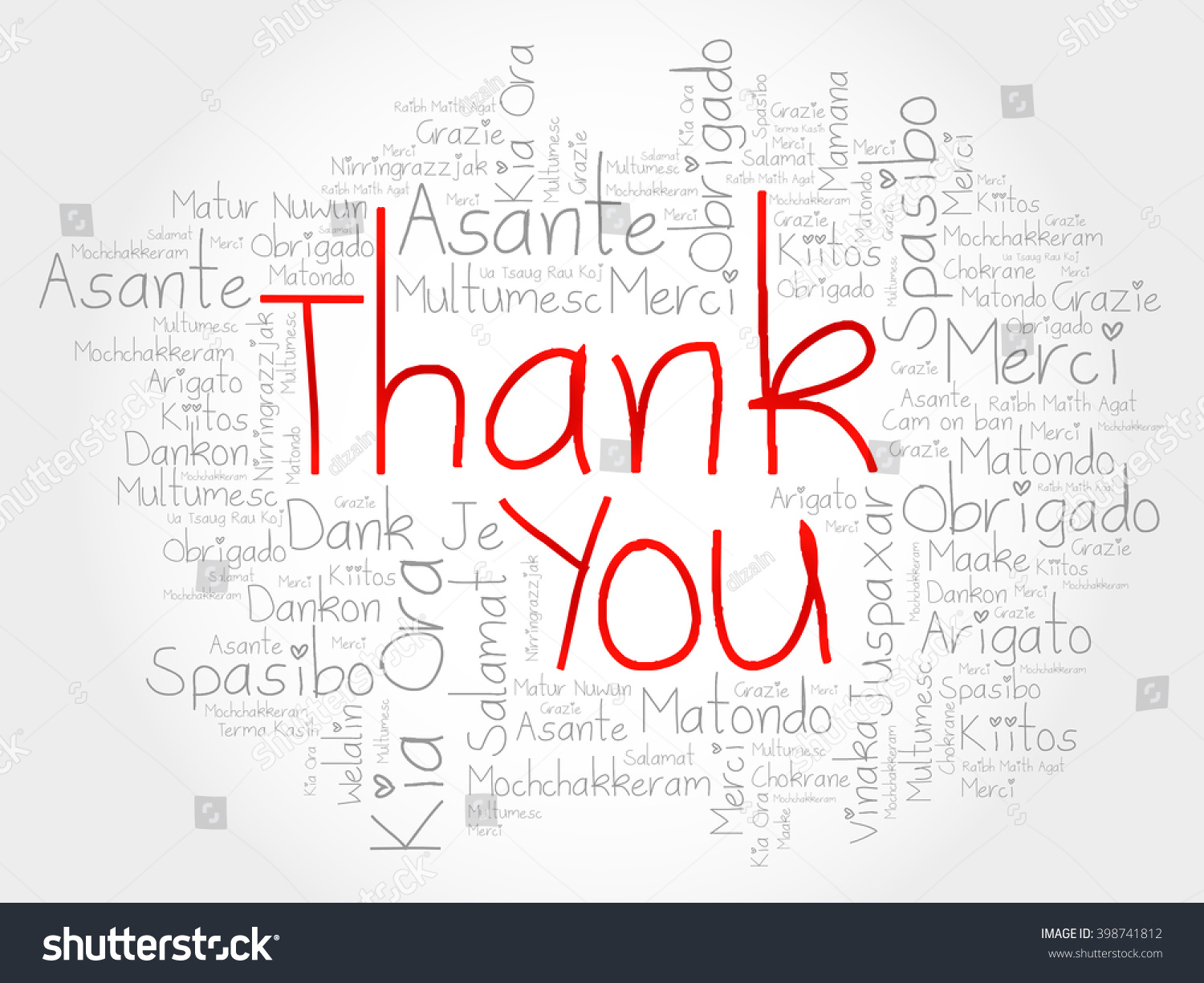 Thank You Word Cloud Background All Stock Vector (Royalty Free ...