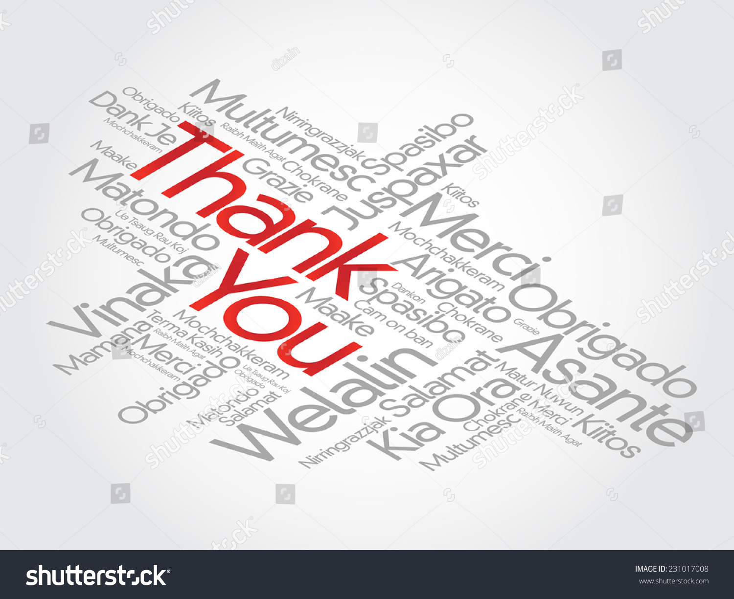 Thank You Word Cloud Vector Format Stock Vector (Royalty Free