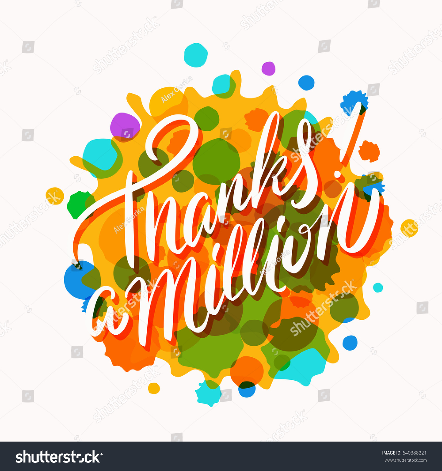 Thanks Million Thank You Card Stock Vector Royalty Free