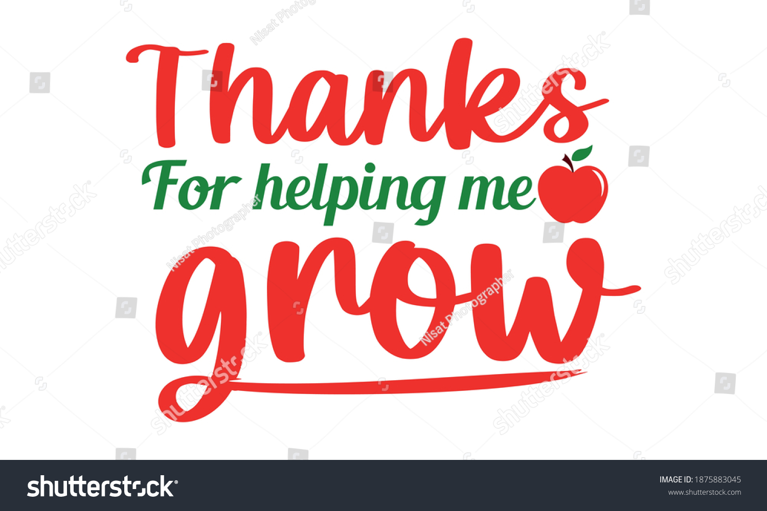 SVG of Thanks for Helping Me Grow - Student  Vactor svg