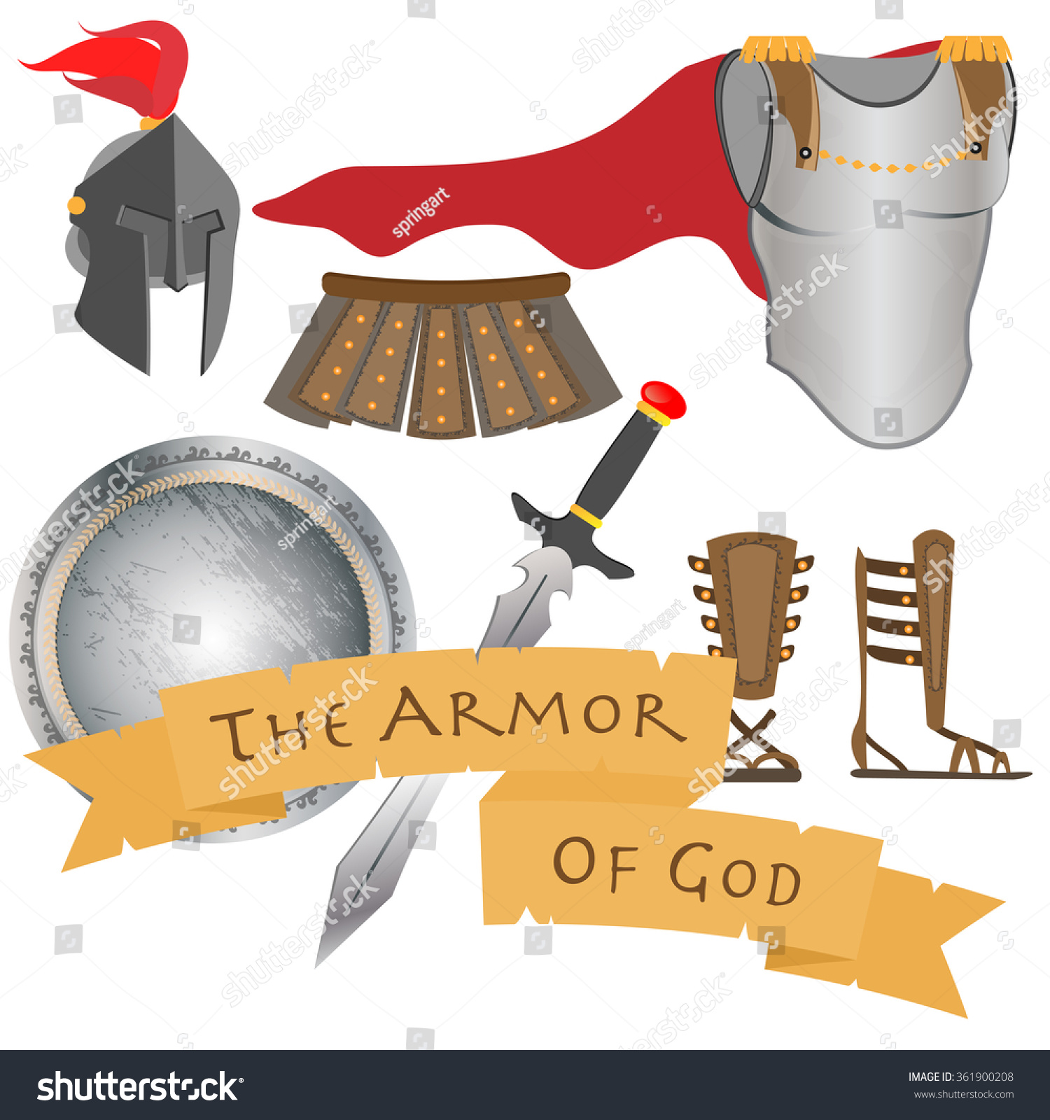 The Armor Of God Including Belt Of Truth, Breastplate Of Righteousness ...