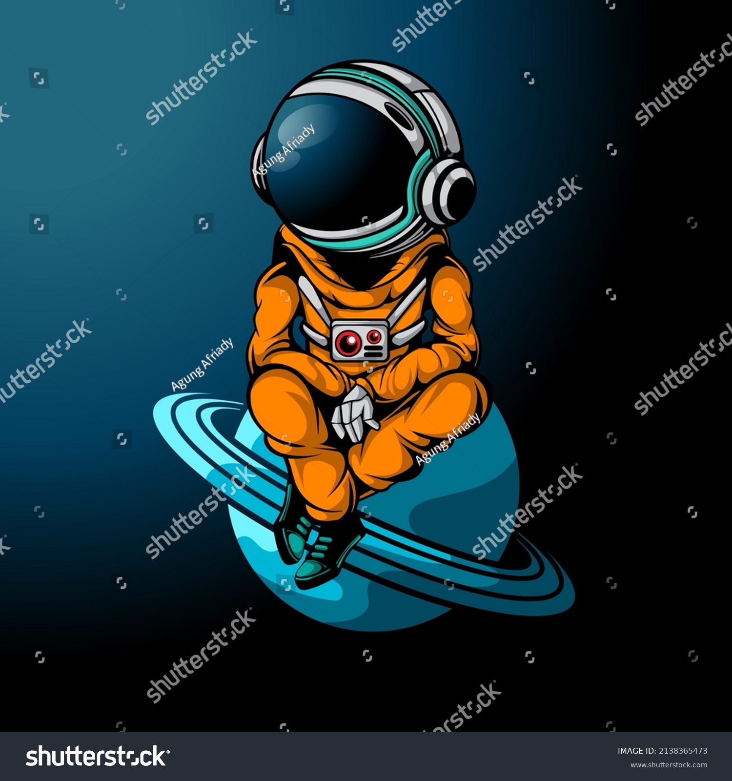 SVG of THE ASTRONAUT RELAX IN THE SPACE svg