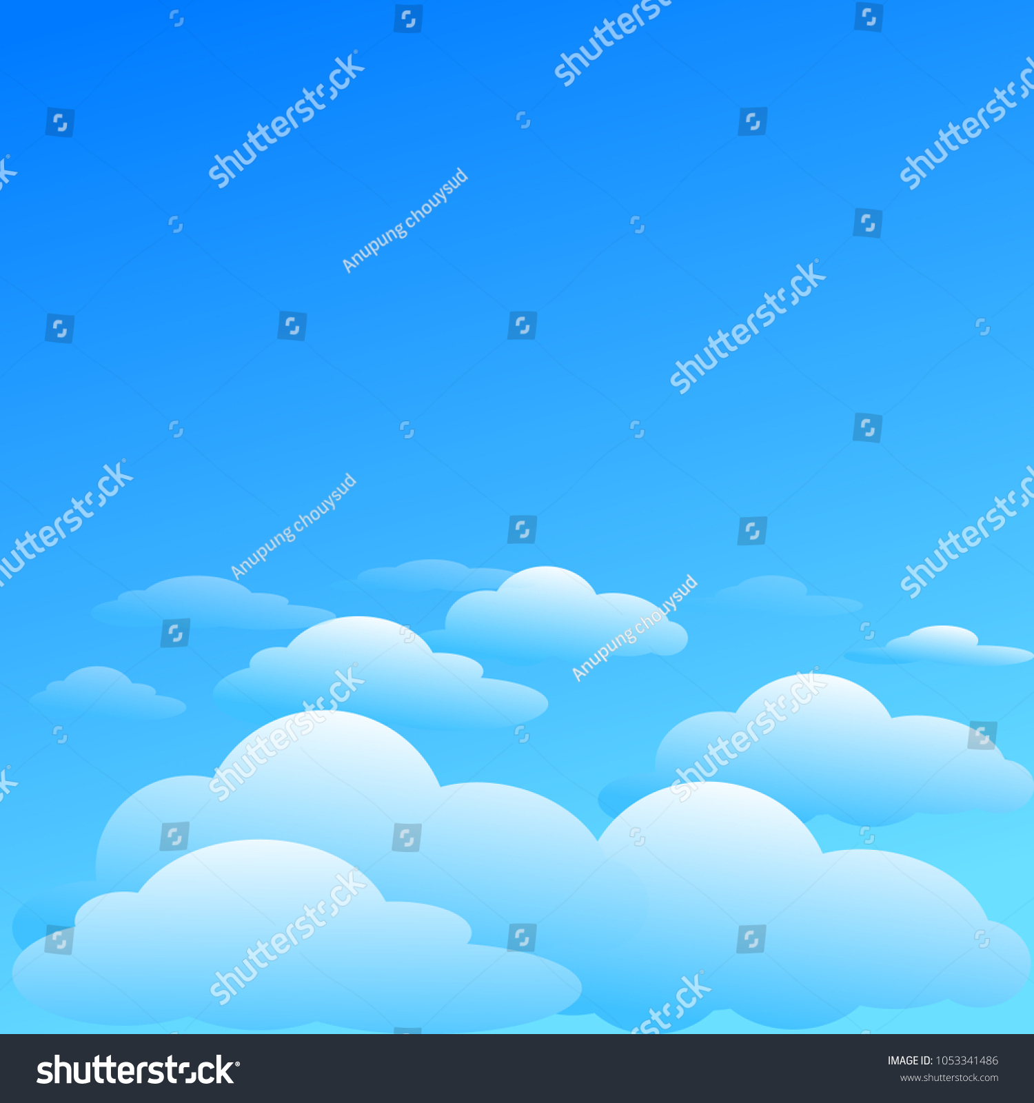 Background Sky White Clouds Stock Vector (Royalty Free) 1053341486 ...
