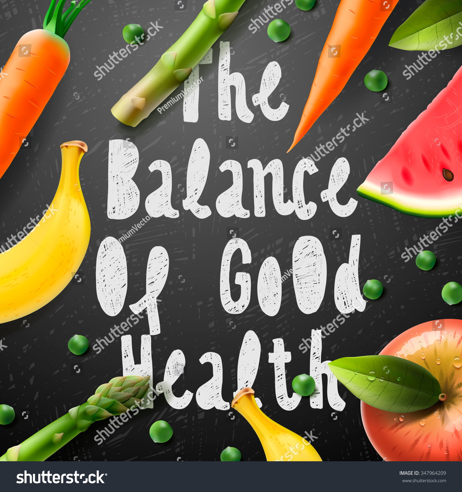 Balance Good Health Healthy Lifestyle Background Stock Vector (Royalty ...