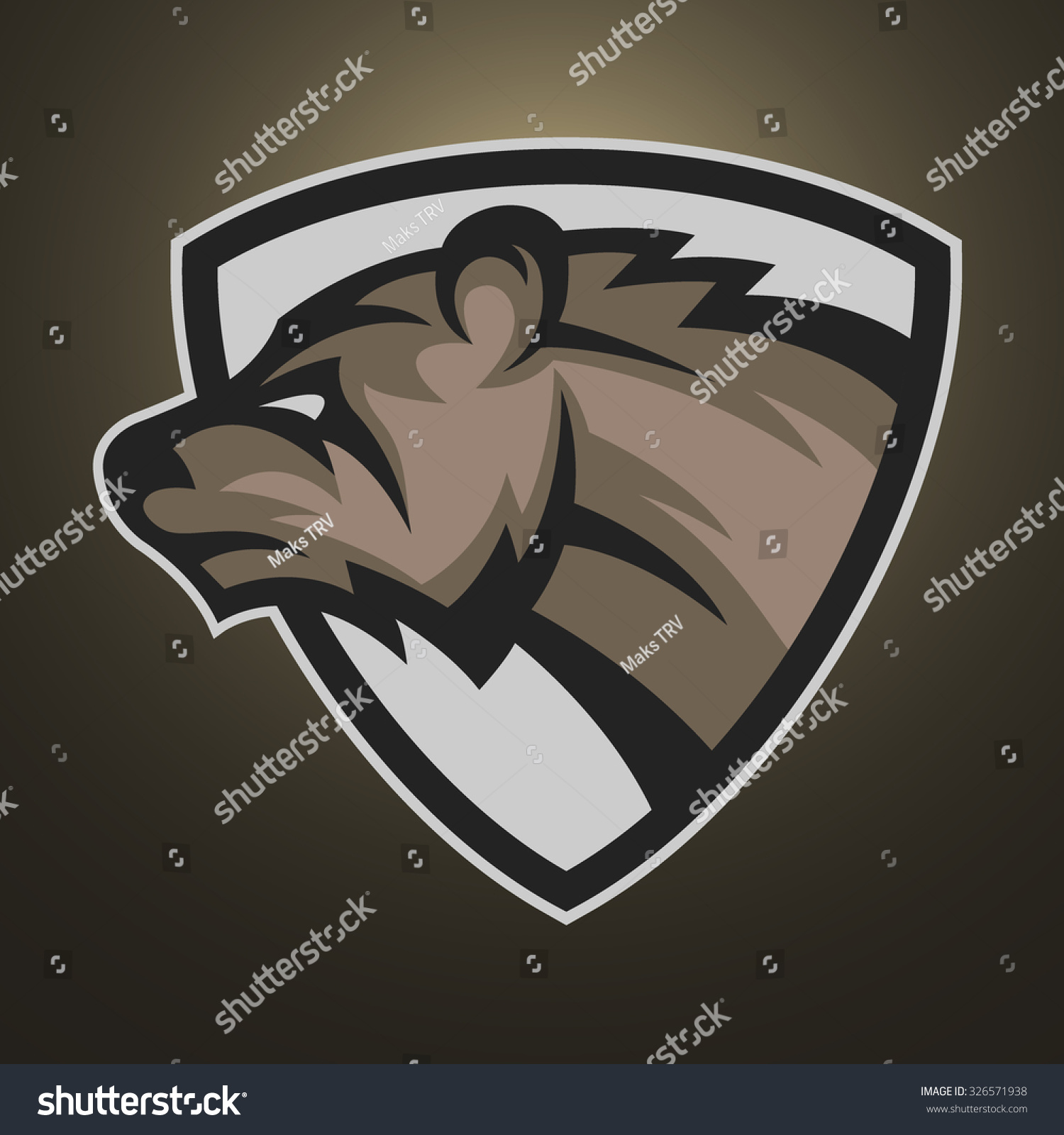 Bear Symbol Emblem Logo Sports Team Stock Vector 326571938 - Shutterstock