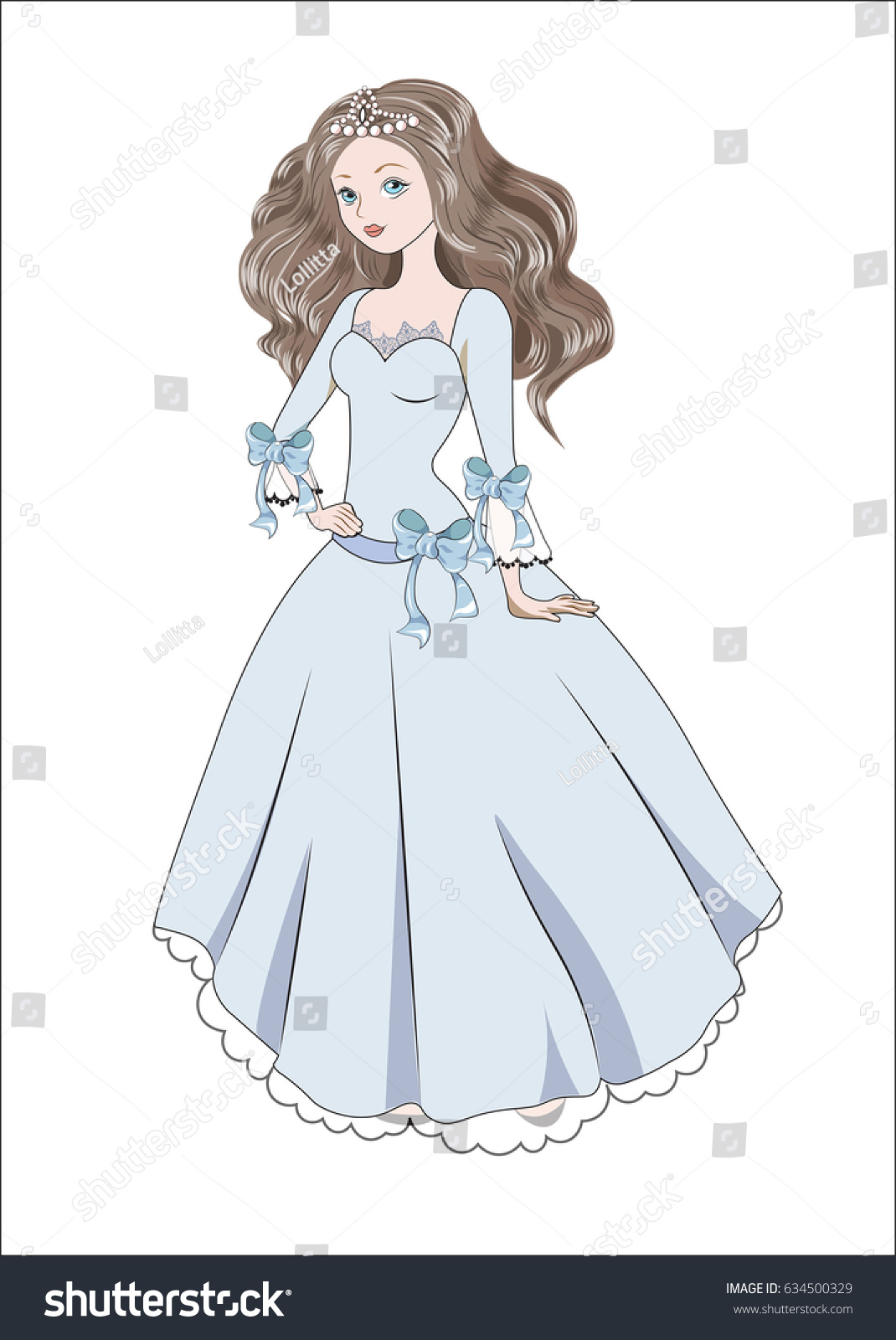 princess bride blue dress