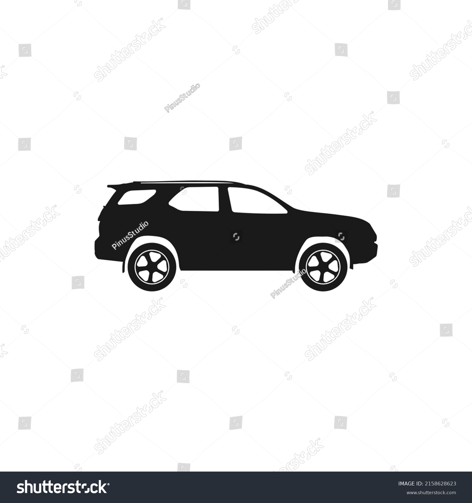 Best Fortuner Car Silhouette Illustration Image Stock Vector (Royalty ...