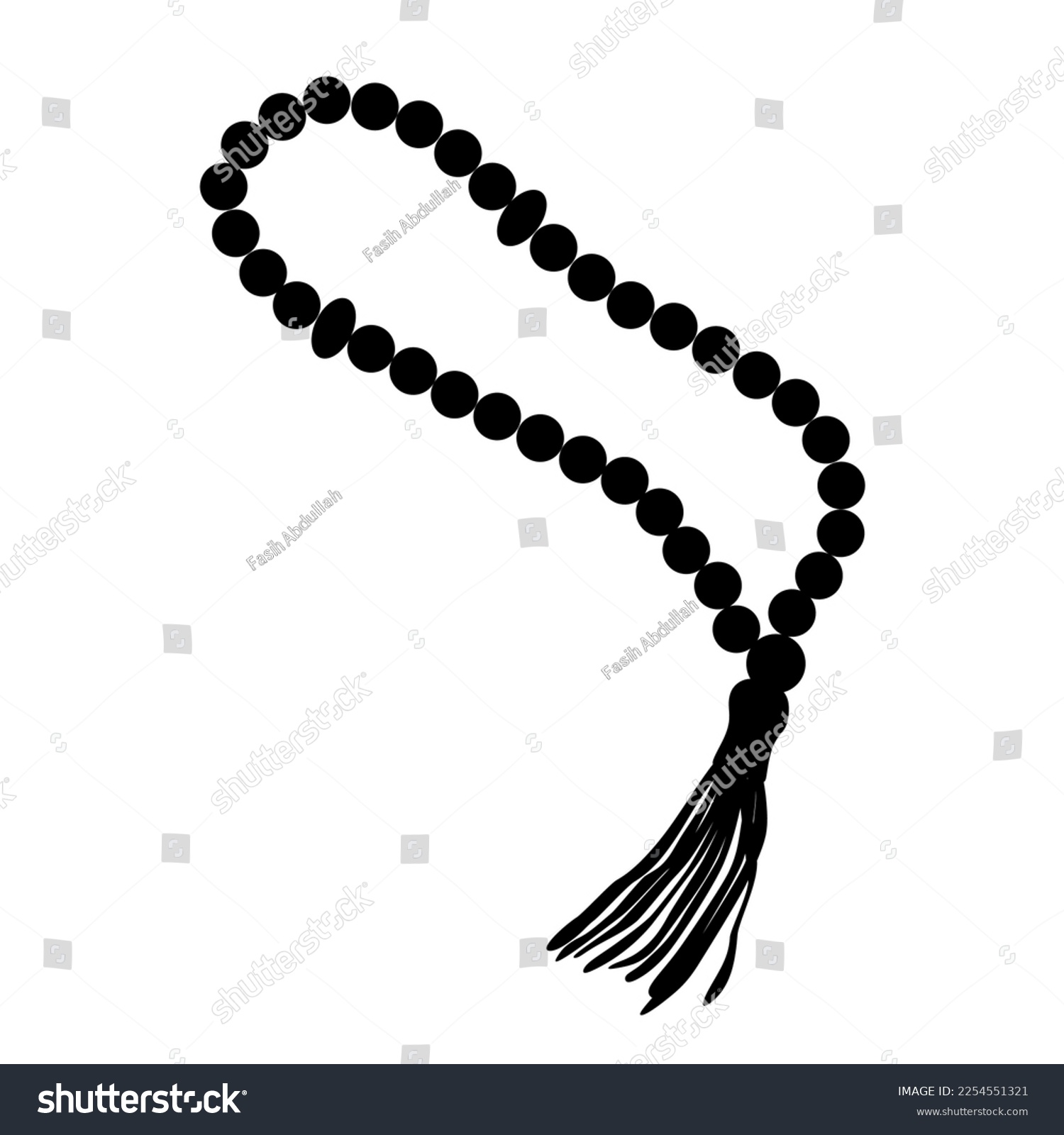SVG of The best tasbeeh islamic rosary silhouette vector illustration in trendy style. Editable graphic resources for many purposes. svg