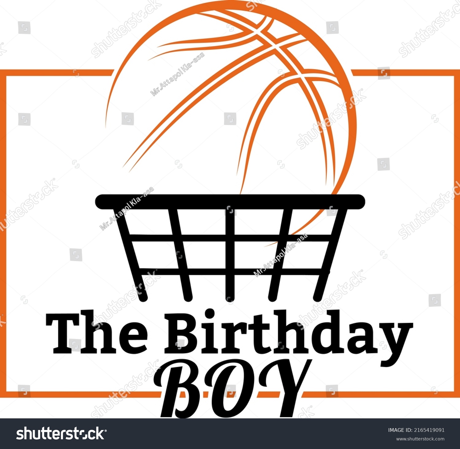 Birthday Boy Basketball Illustration Sports Vector Stock Vector ...