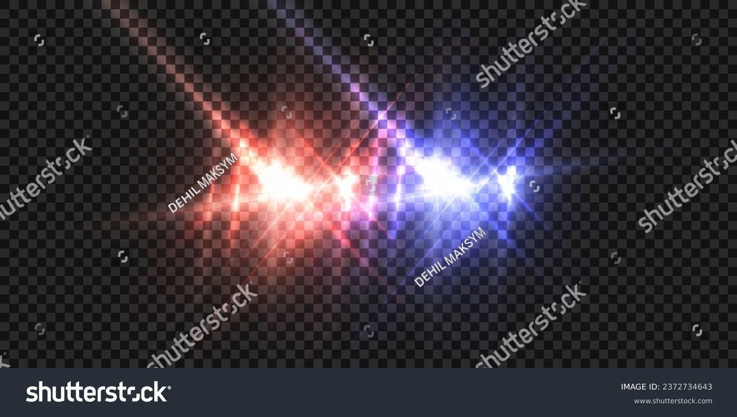 SVG of The blue and red siren lights are flashing. A bright flash of a police siren. Art and web design vector. svg