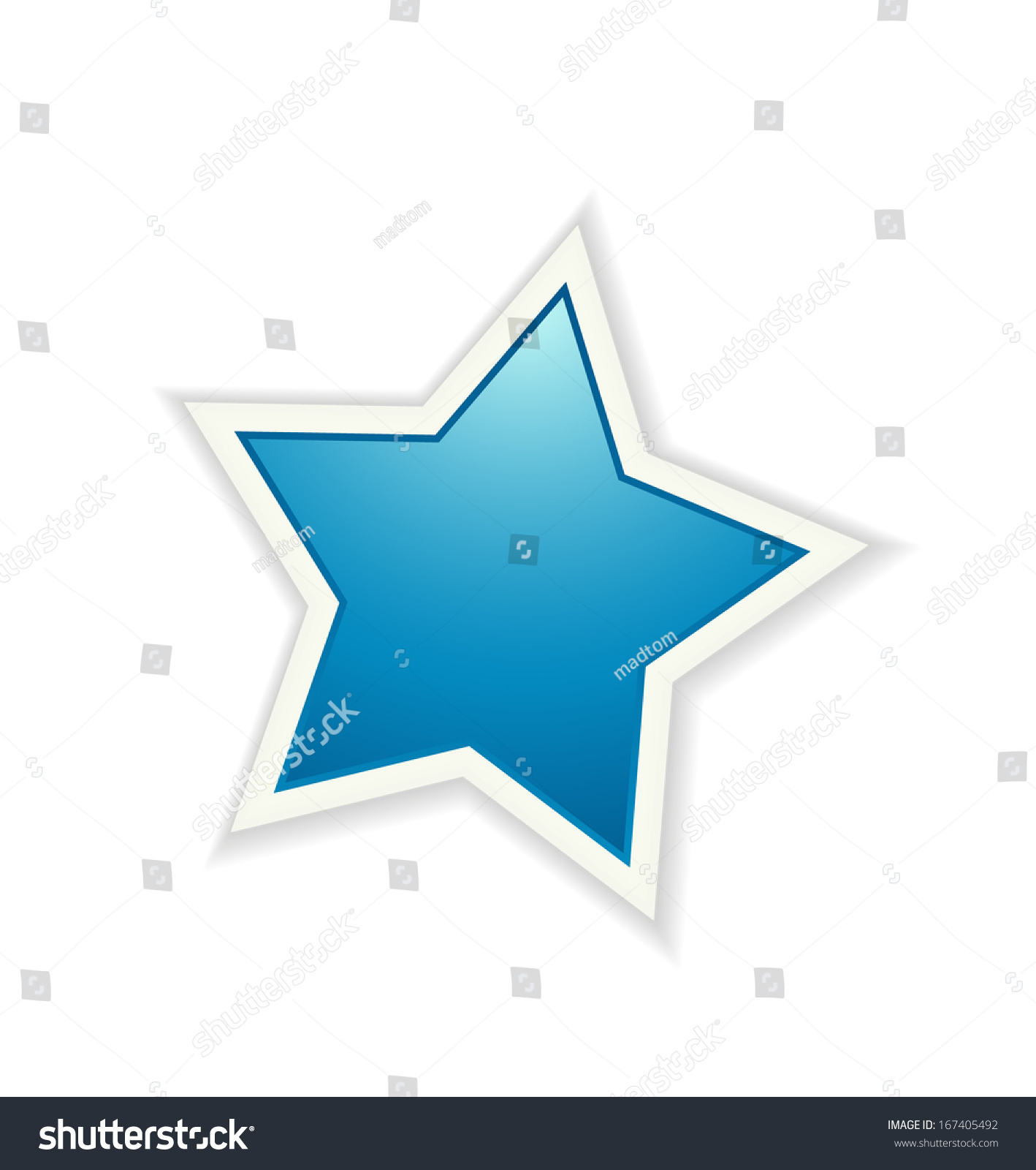 Blue Star Icon Graphic Element Glossy Stock Vector (Royalty Free