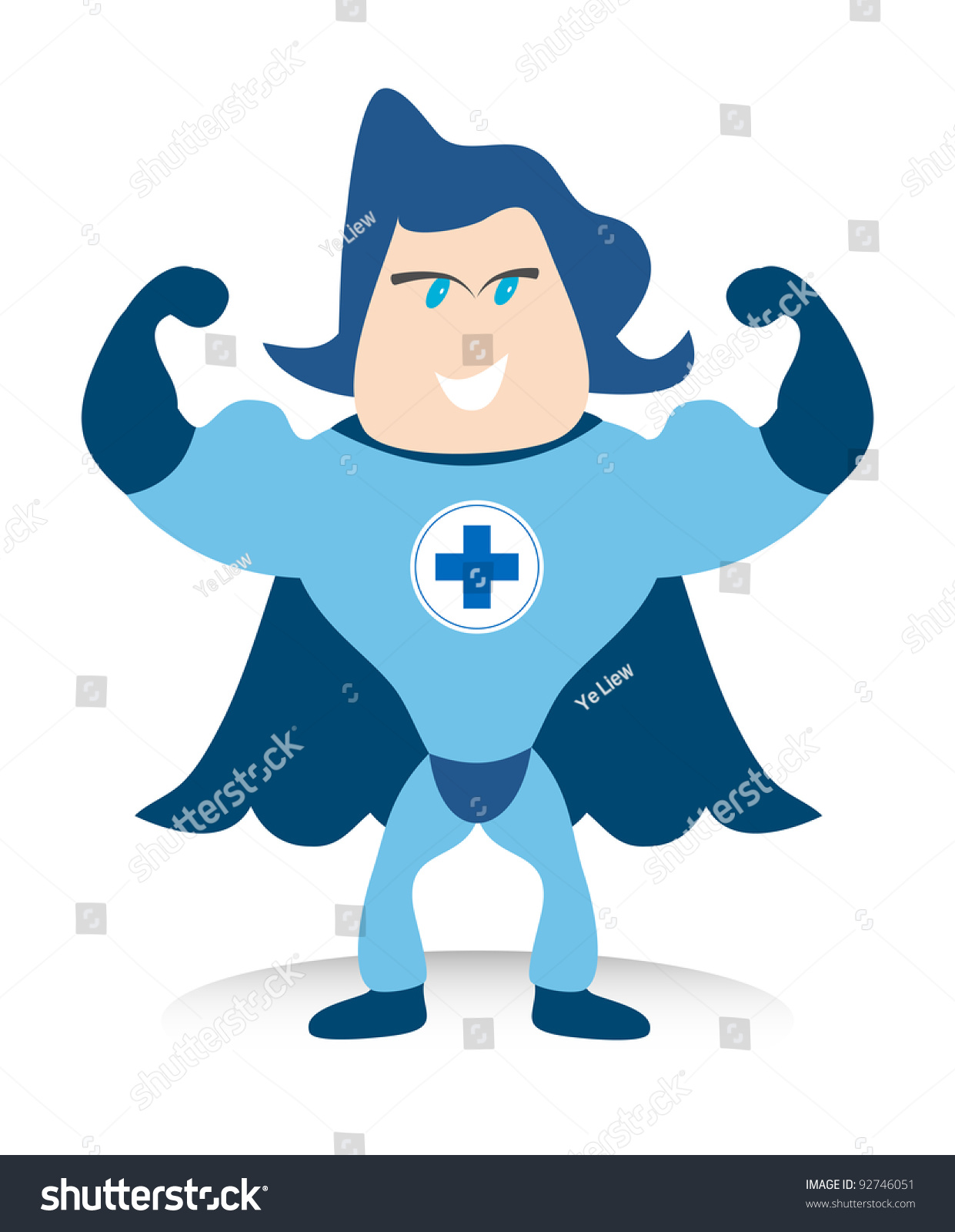 Bluecross Super Hero Your Life Saver Stock Vector Royalty Free