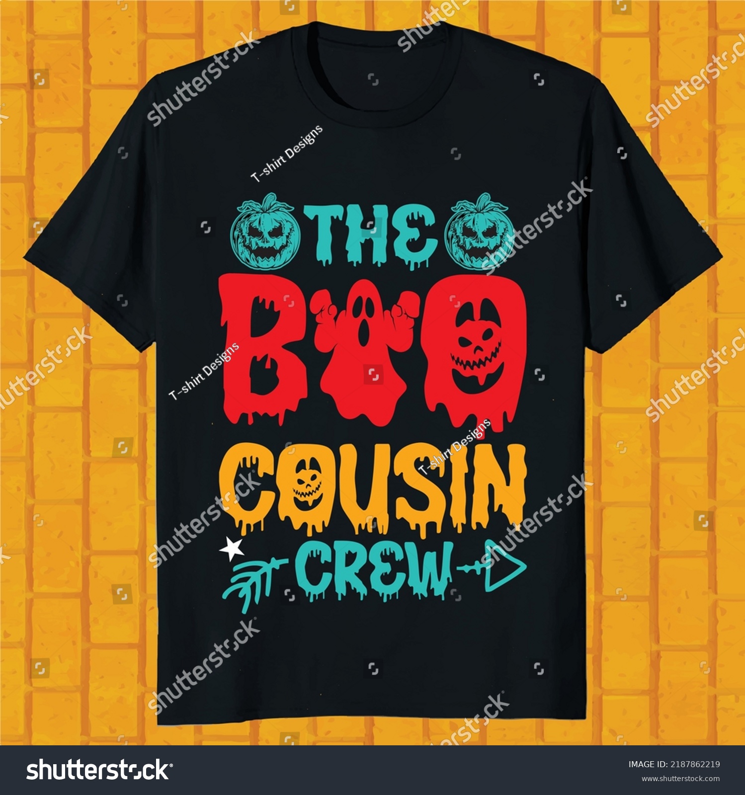 SVG of the boo cousin crew hello ween t-shirt design svg