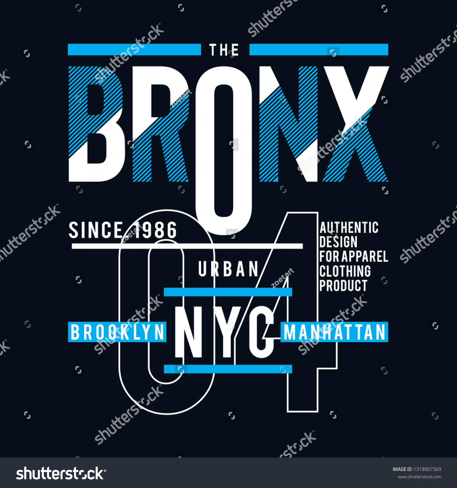 Bronx Ny City Cool Awesome Typography Stock Vector (Royalty Free ...