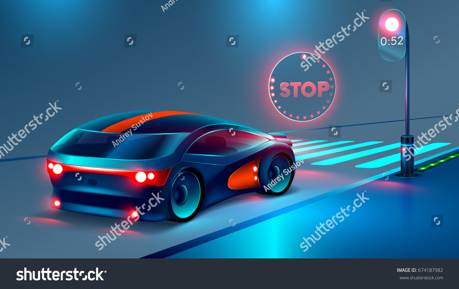 car-stopped-red-light-before-pedestrian-stock-vector-royalty-free