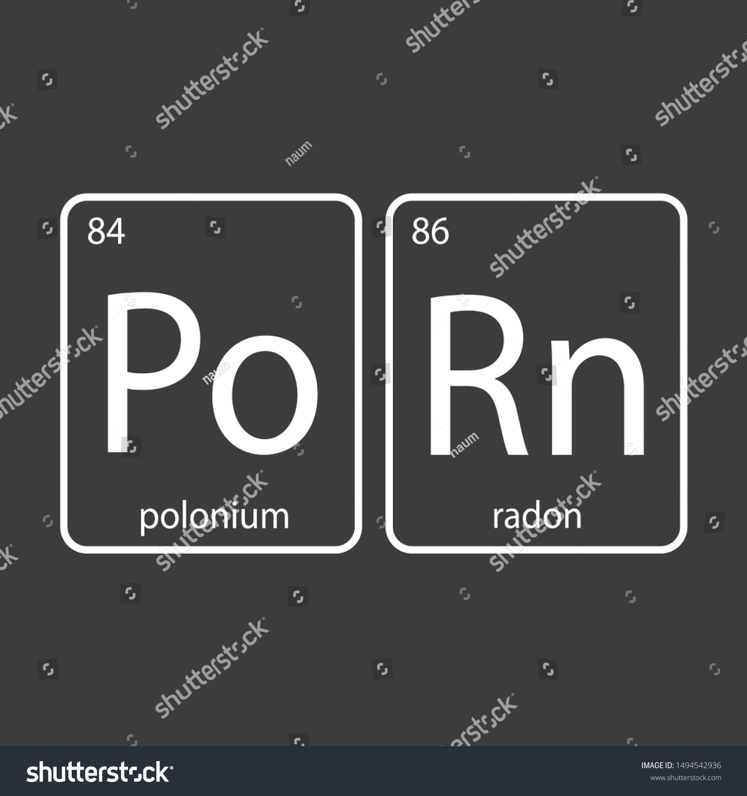 chemical elements periodic table on dark stock vector royalty free 1494542936