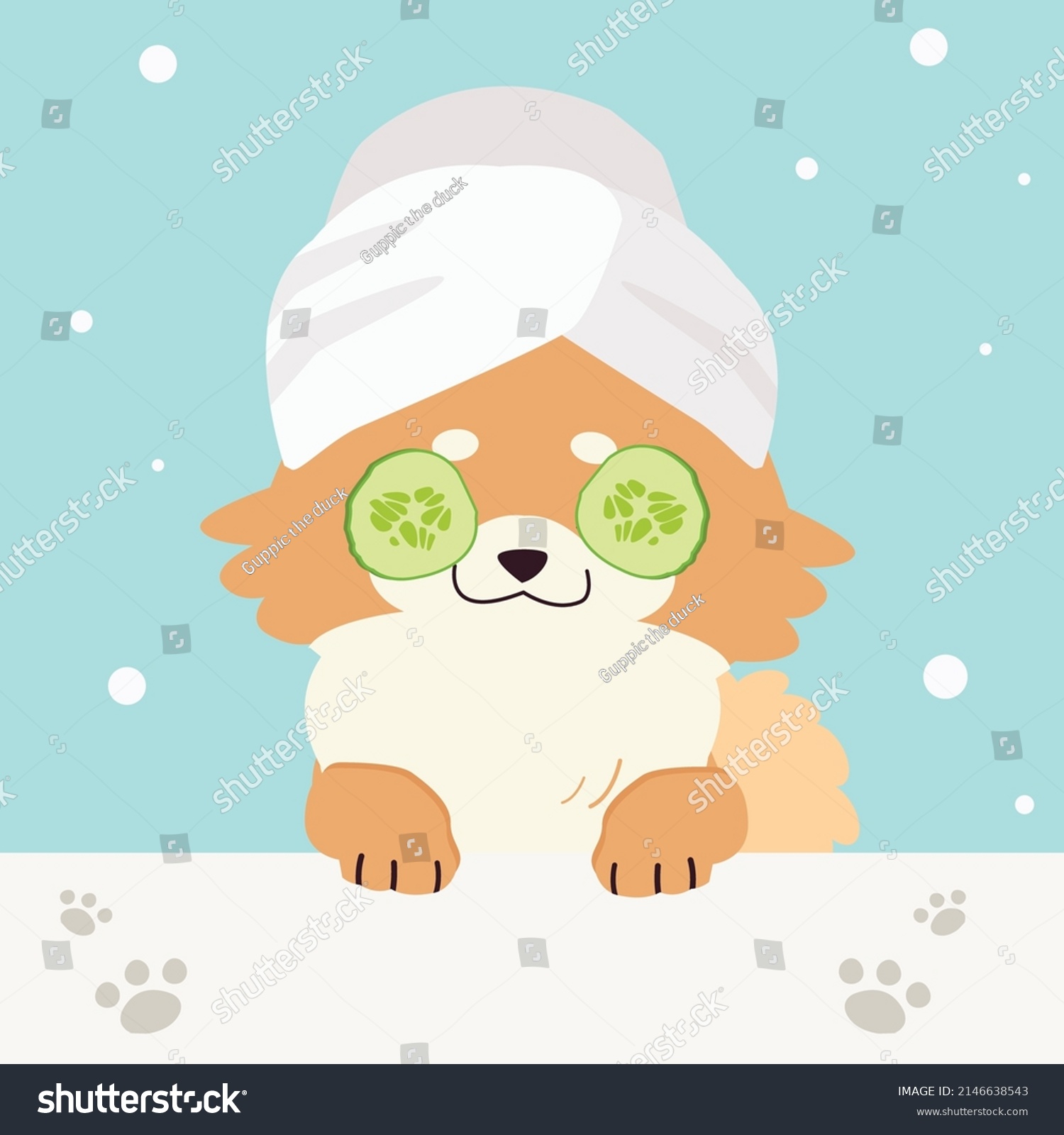 SVG of The collection of cute dog with spa and salon theme in flat vector style. Graphic resource about pet grooming for graphic, content, banner, greeting card. svg