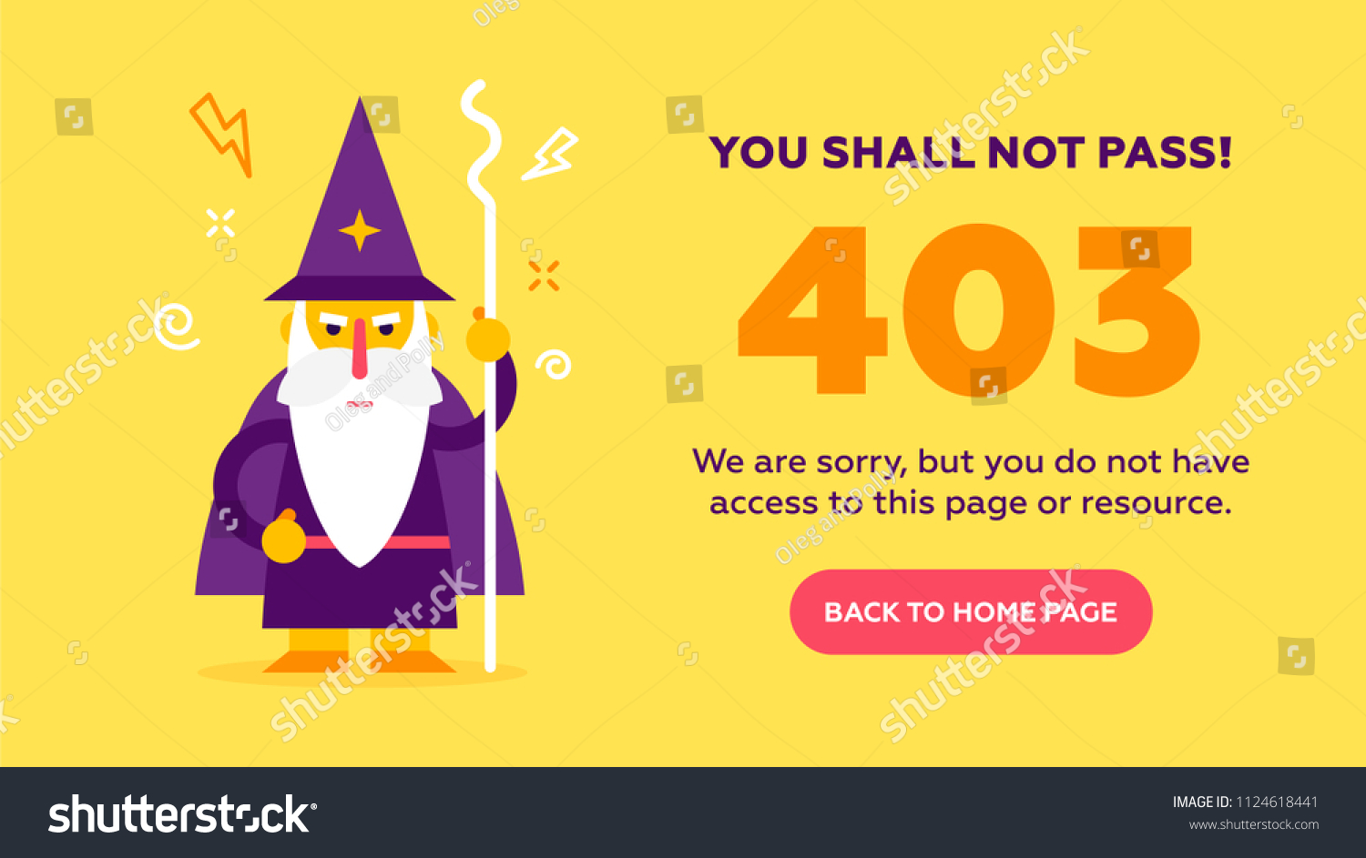SVG of The concept of 403 forbidden access to  web page with cute kind wizard.  Flat design illustration. Very good idea. Perfect for sites pop ups. Vector. Flat. svg