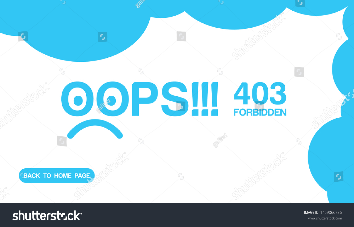 SVG of The concept of oops!!! 403 forbidden access to web page with smart sad icon. Flat design illustration. Perfect for sites pop ups. Vector. Flat. eps 10. web svg