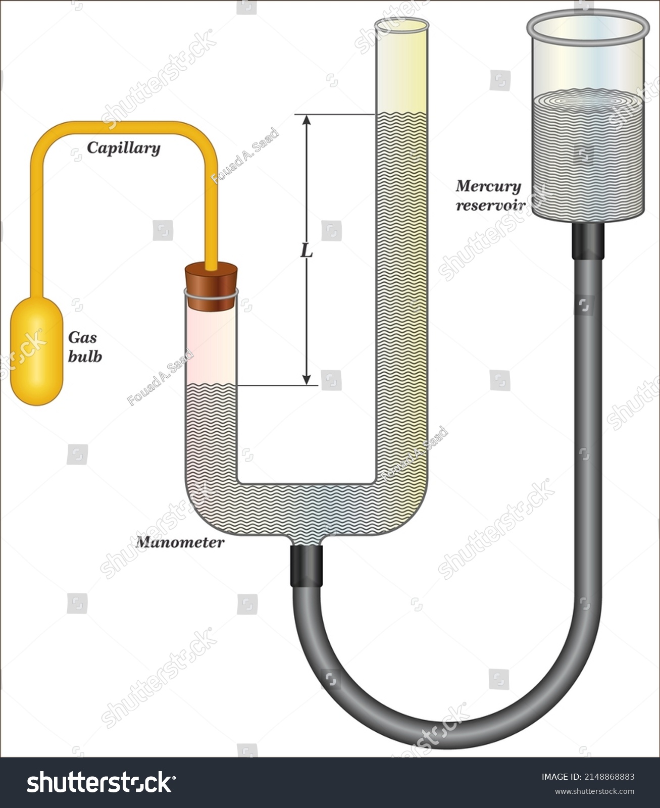 Constant Volume Gas Thermometer Stock Vector Royalty Free 2148868883