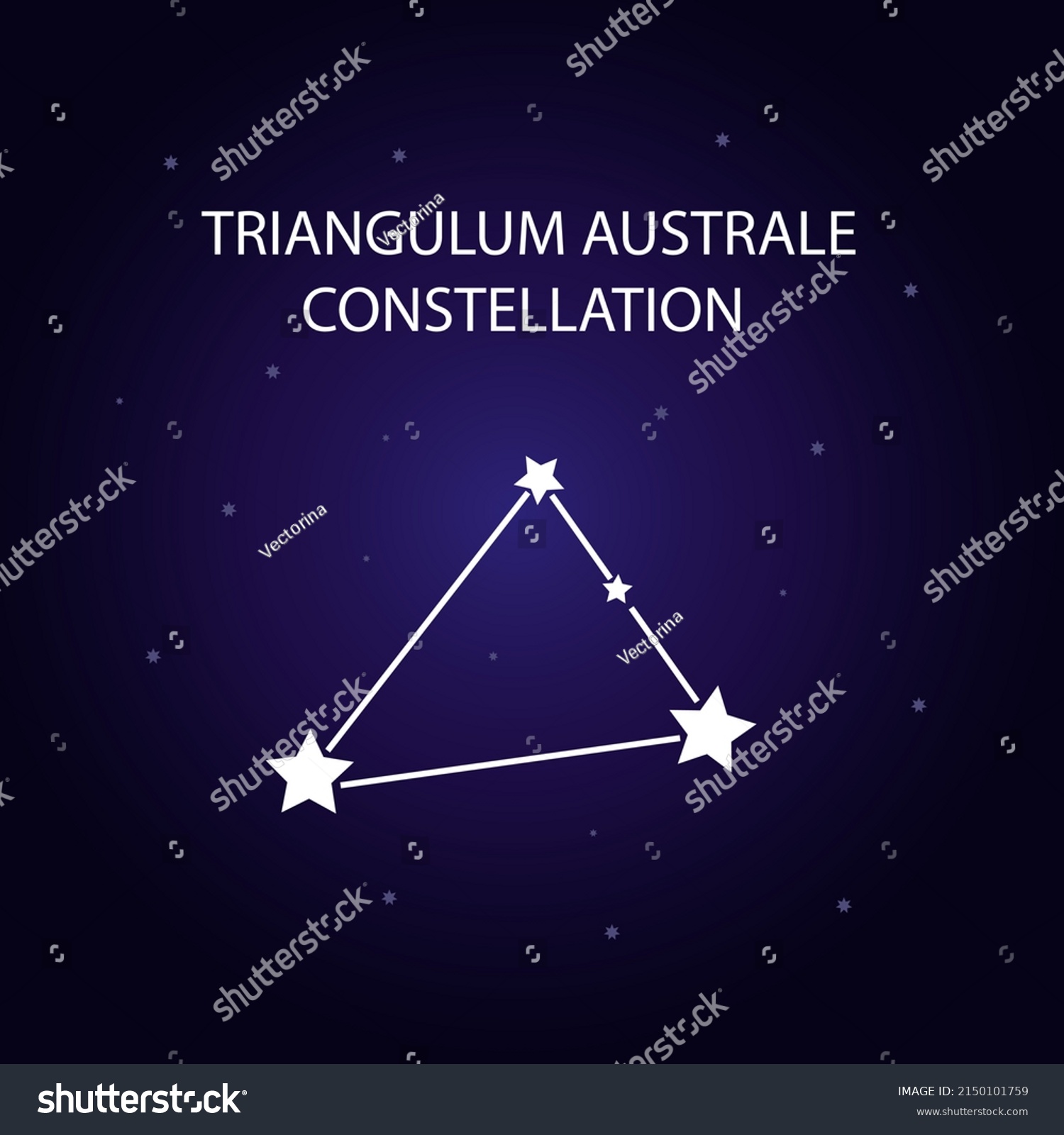 Constellation Triangulum Australe Bright Stars Constellation Stock