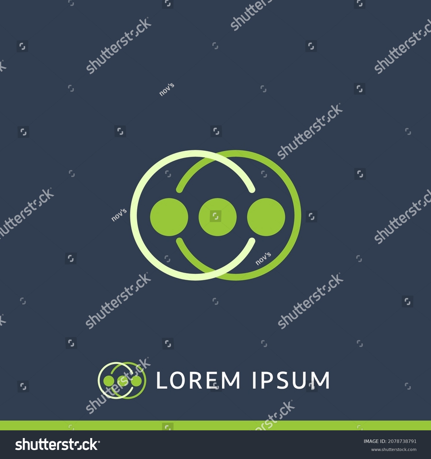 Continuous Circle Dots Logo Gives Modern Stock Vector (Royalty Free ...