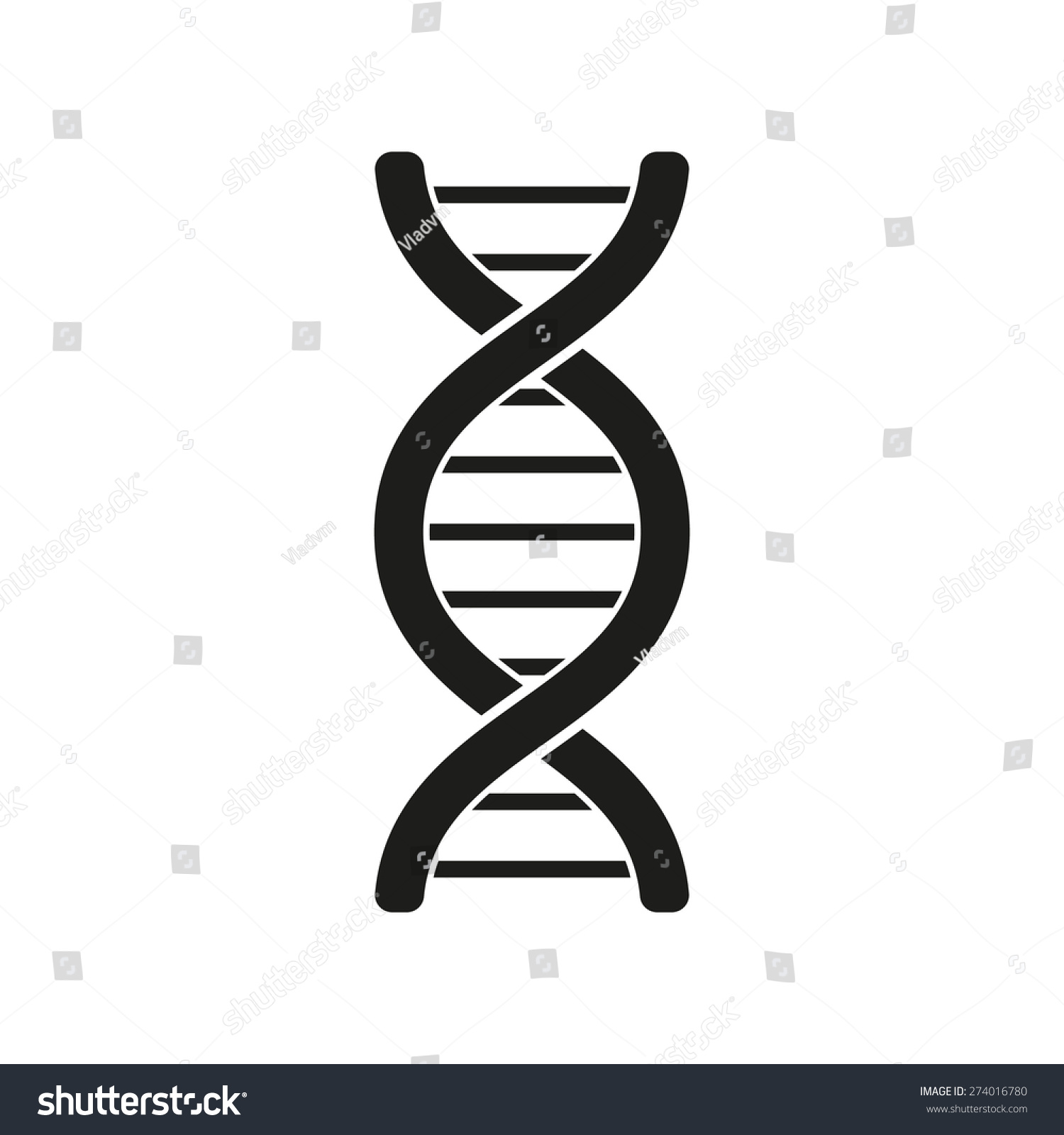 The Dna Icon. Genetic Symbol. Flat Vector Illustration - 274016780 ...