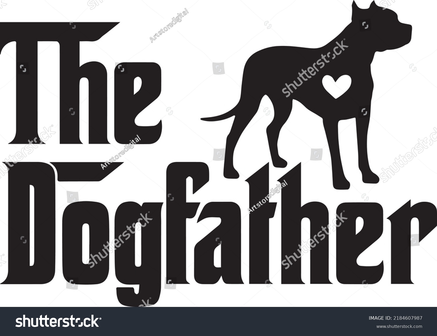 SVG of The Dogfather Pitbull Dog Vector File svg