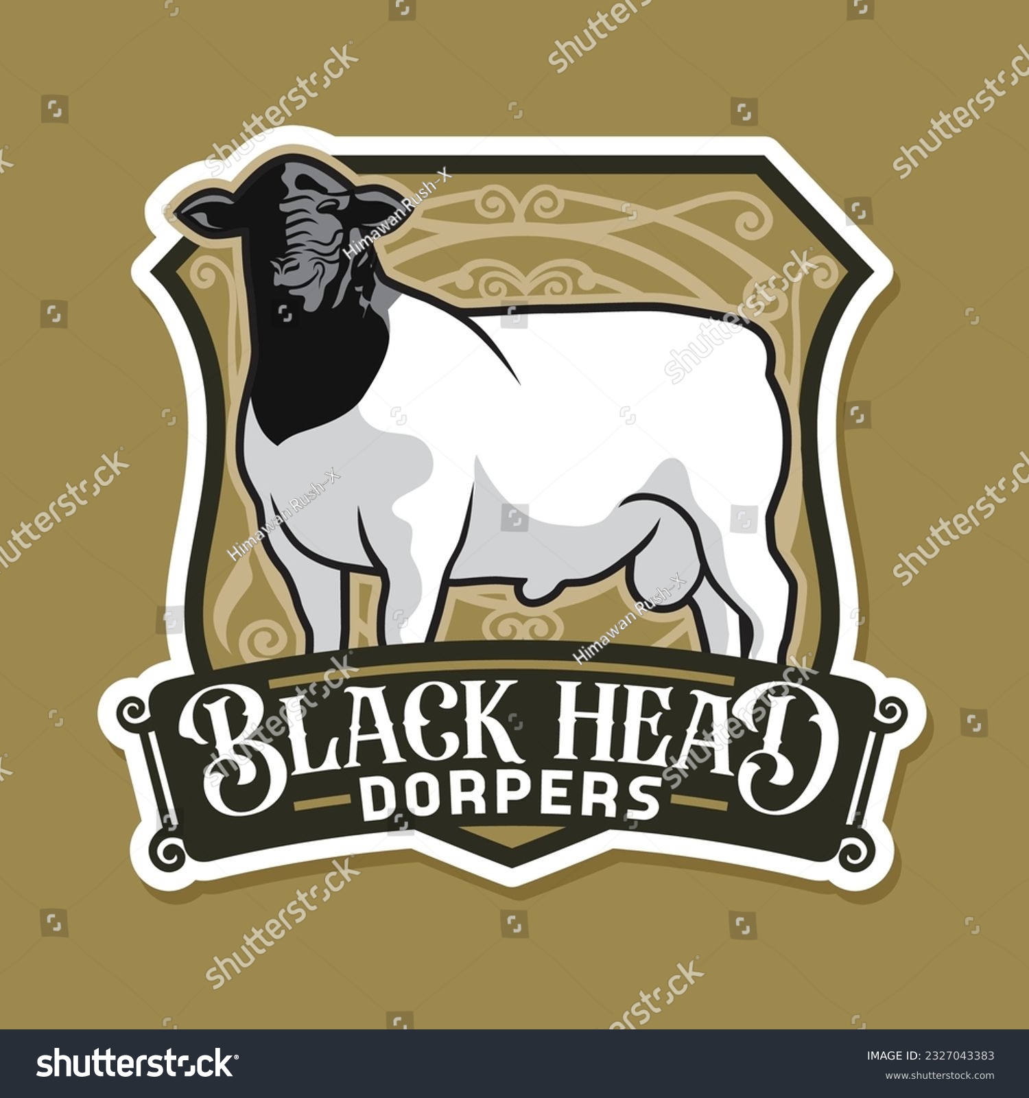 SVG of The Dorper Sheep Logo Design Vintage svg
