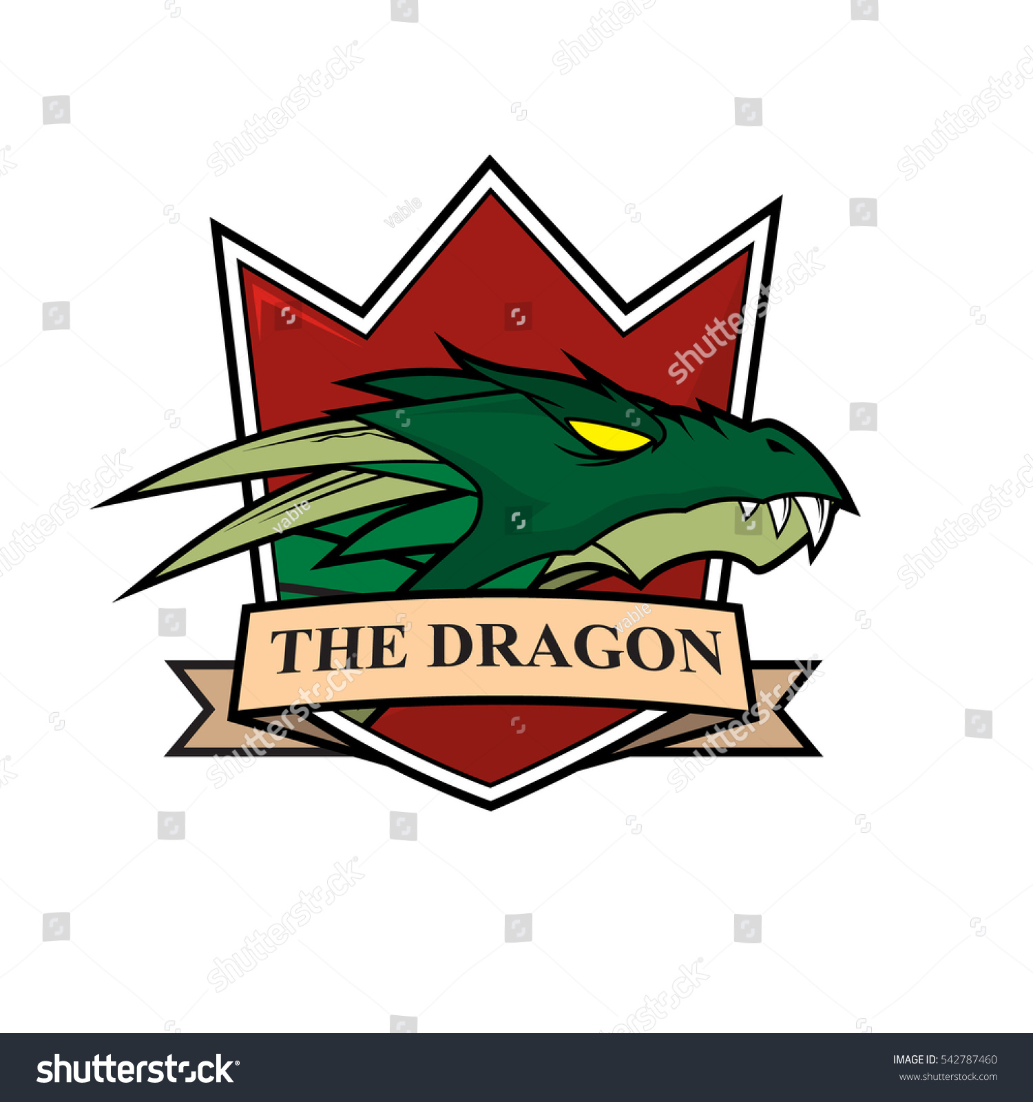 Dragon Logo Vector Stock Vector 542787460 - Shutterstock