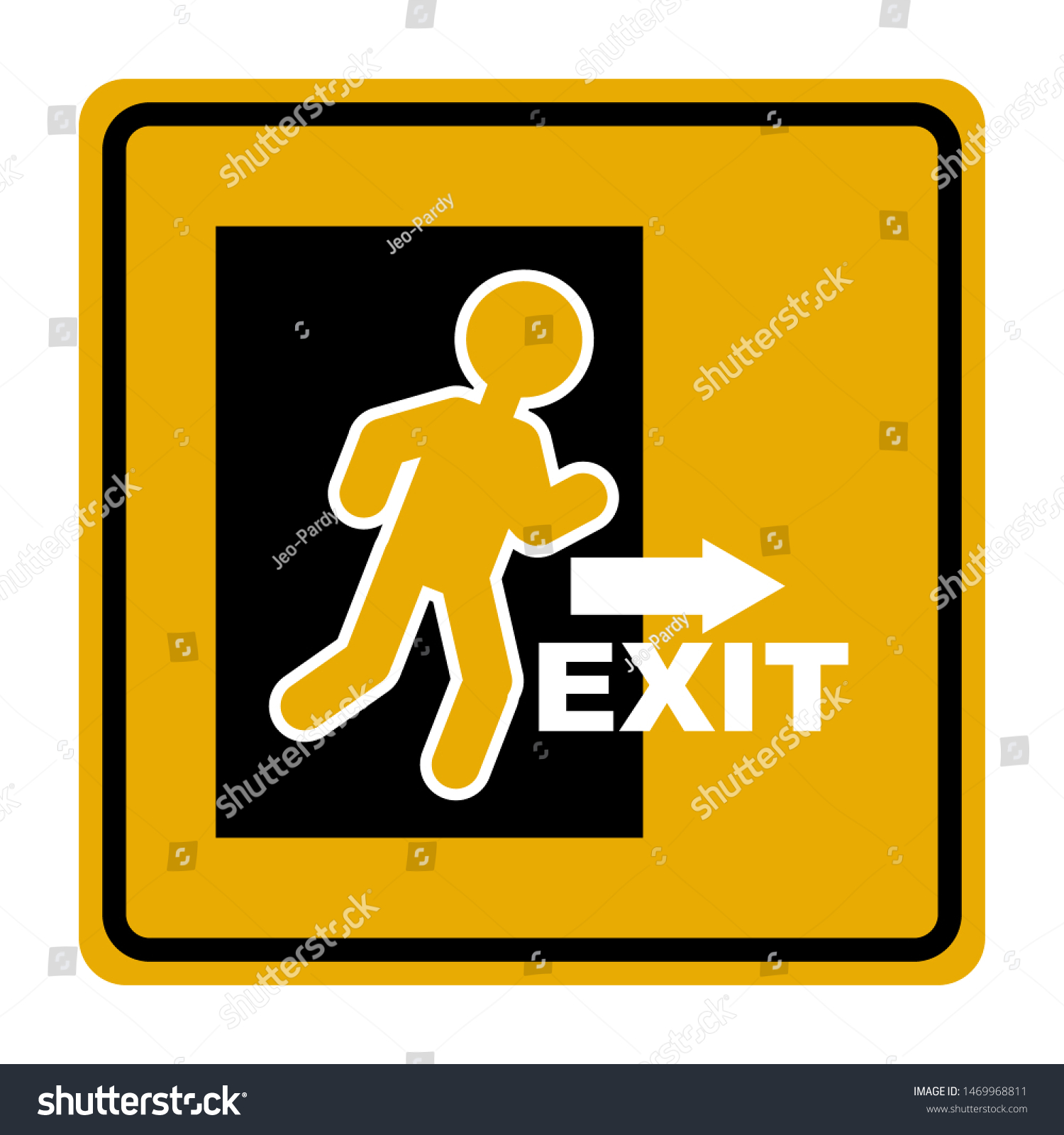 Exit Sign Building Symbol Logo Icon Stock Vector (Royalty Free ...