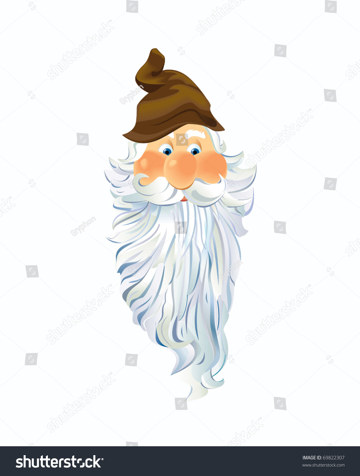 The Face Of A Gnome. Vector Eps10 Illustration. - 69822307 : Shutterstock