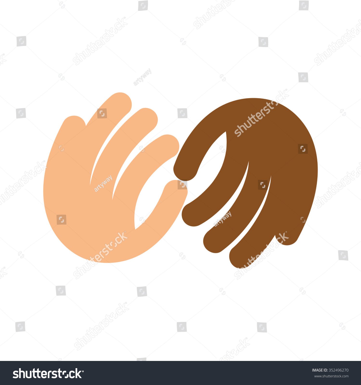 Fight Against Racism Vector Logo No Stock Vector 352496270 - Shutterstock