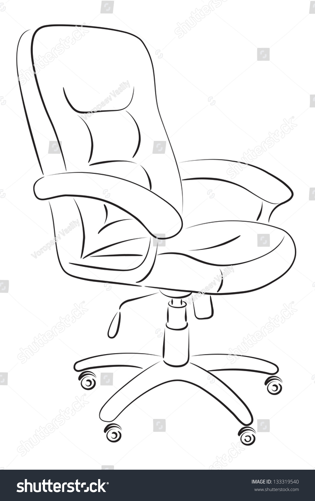 Figure Shows Computer Chair Stock Vector (Royalty Free) 133319540