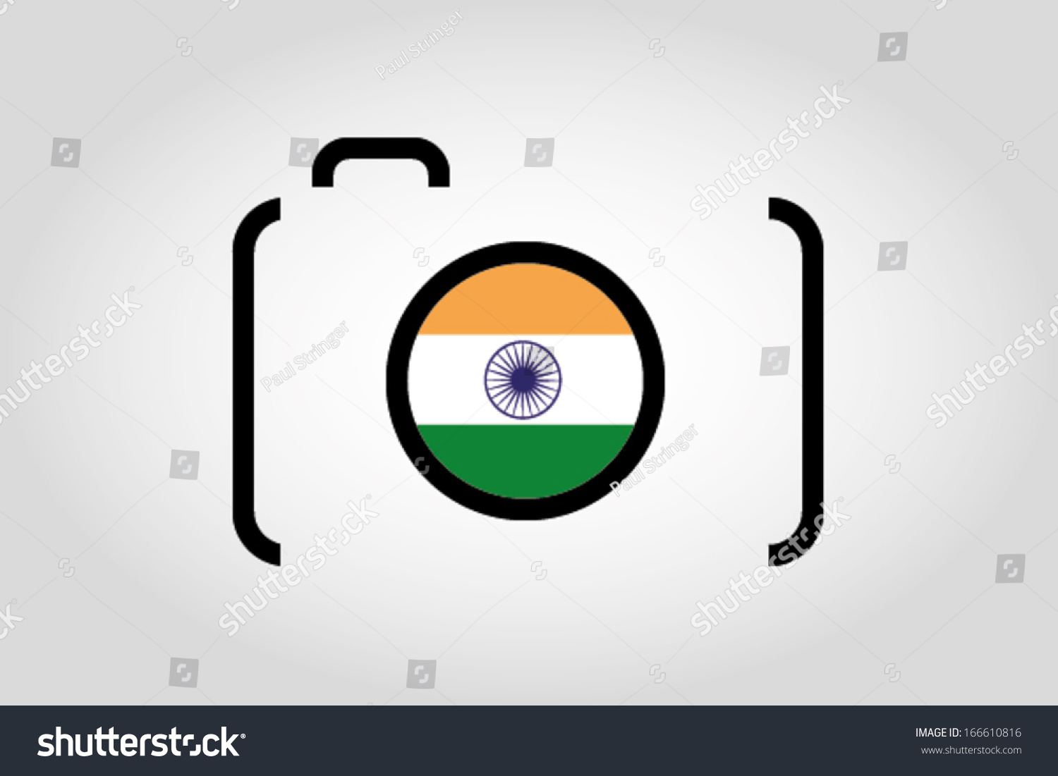 Flag India Camera Lens Stock Vector (Royalty Free) 166610816 | Shutterstock