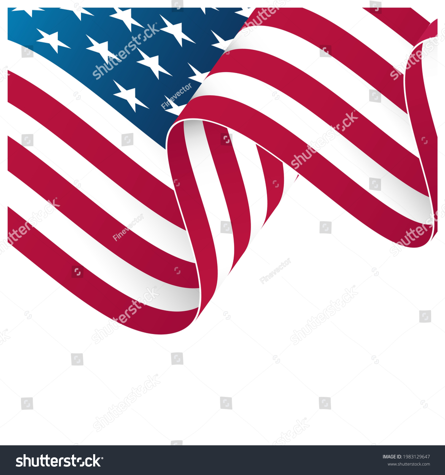 Flag United States America Background Template Stock Vector (Royalty ...