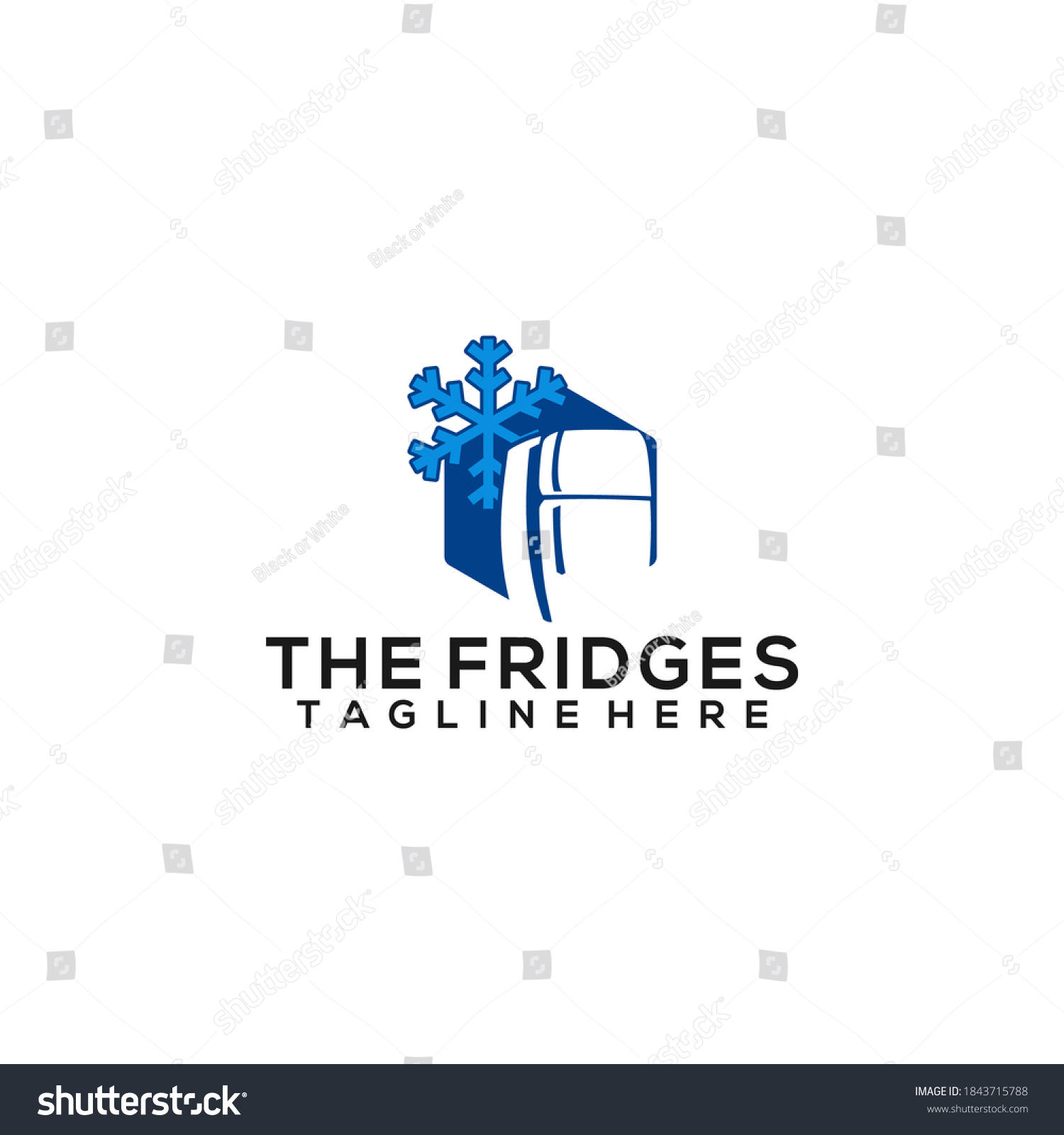 Fridges Logo Template Vector Stock Vector (royalty Free) 1843715788 