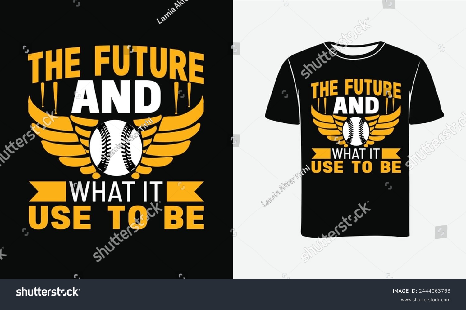 SVG of The Future And What it Use to Be Custom Vector art t-shirt Design . Baseball Design Gifts For Family, Gaming Quote, Funny Baseball Design - Vector graphics, typographic posters, or banners svg