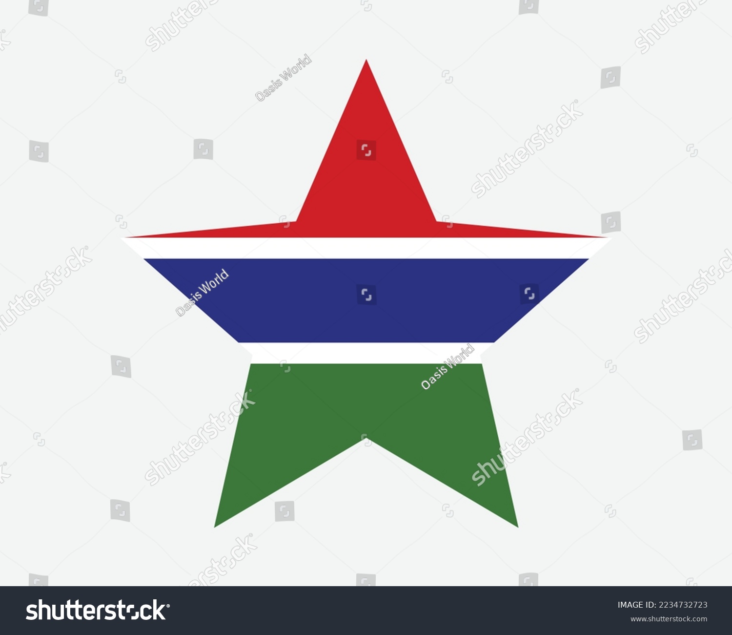 SVG of The Gambia Star Flag. Gambian Star Shape Flag. Country National Banner Icon Symbol Vector Flat Artwork Graphic Illustration svg