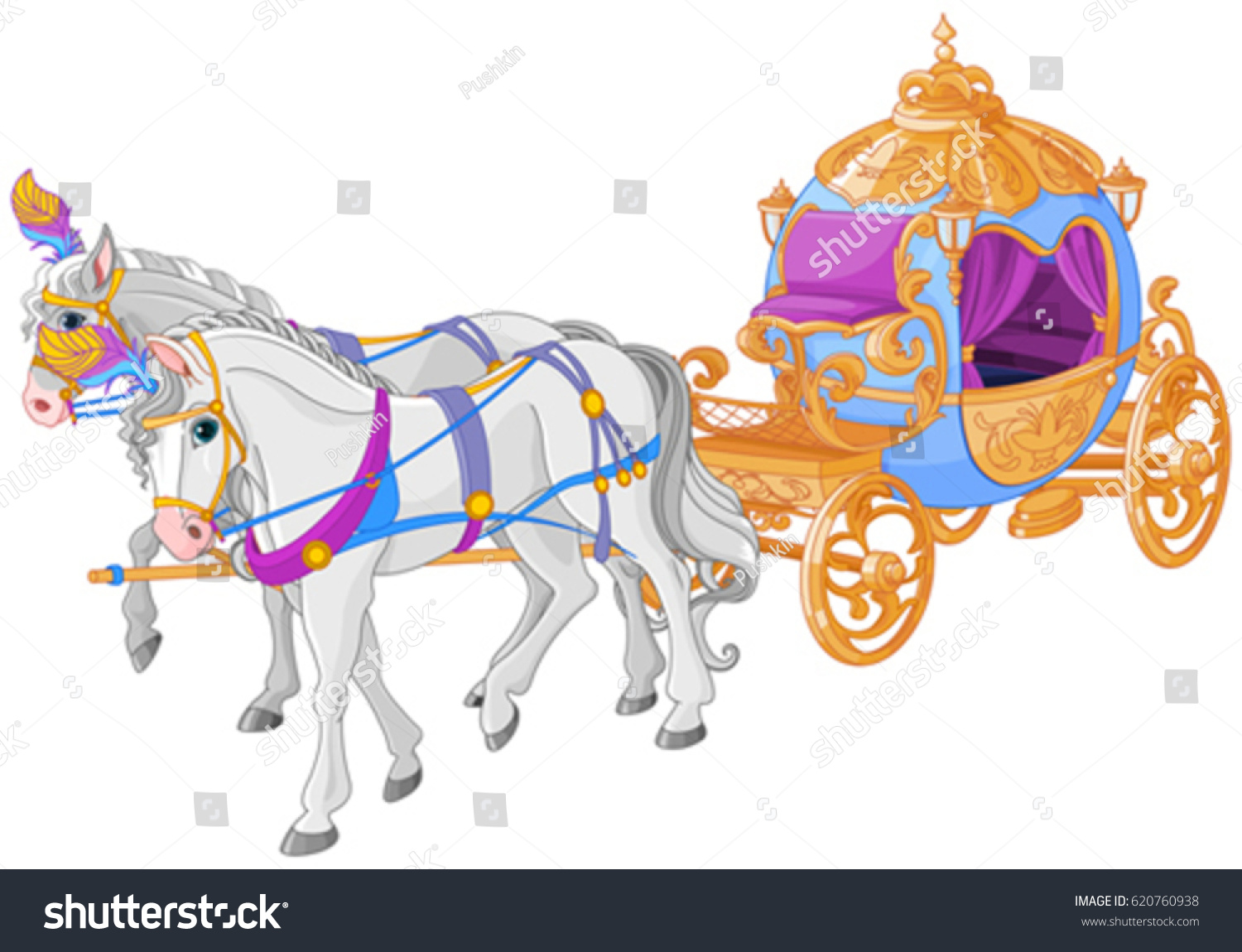 SVG of The golden carriage of Cinderella svg