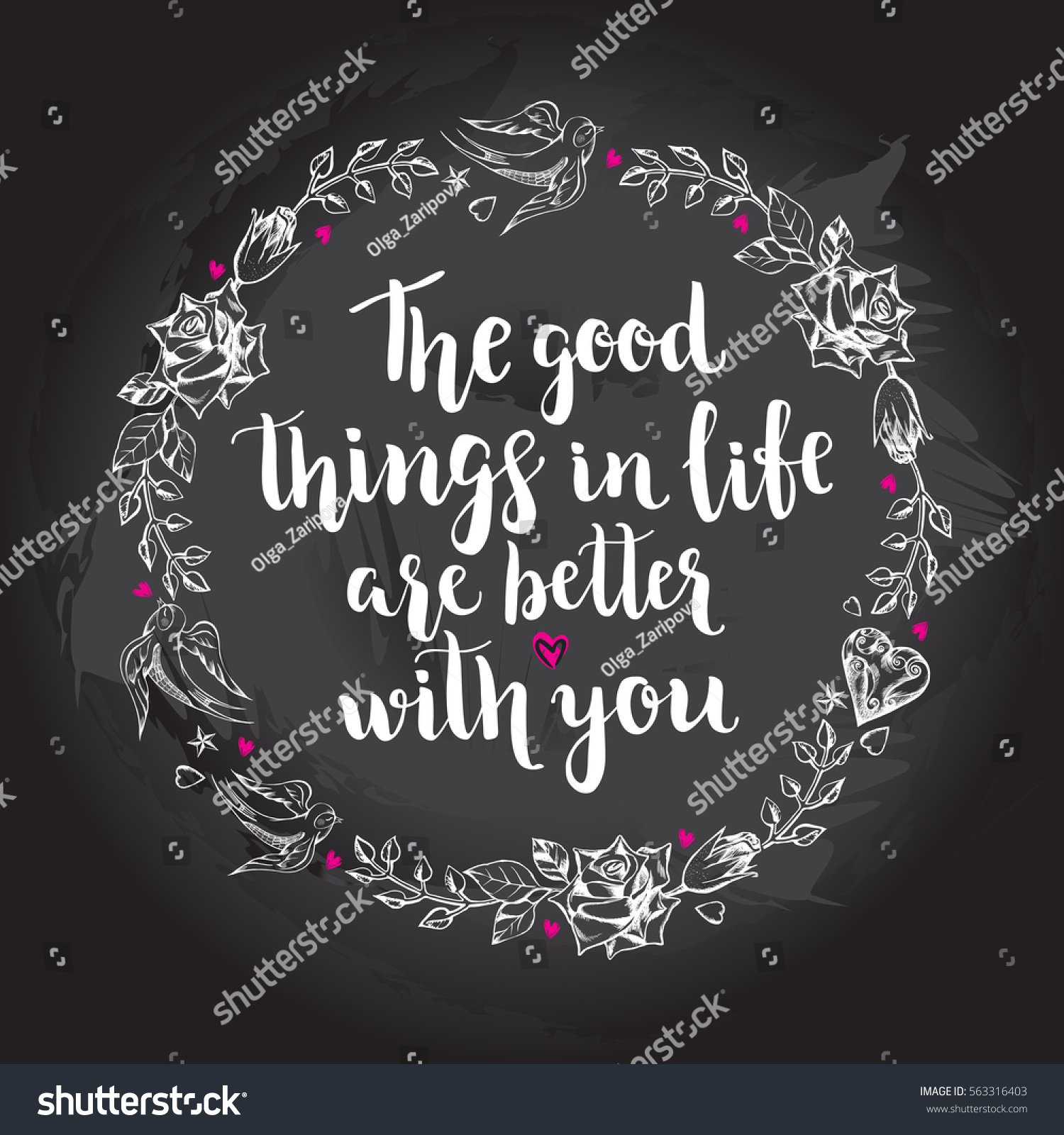 good things in life quotes good things life better you background stock vector