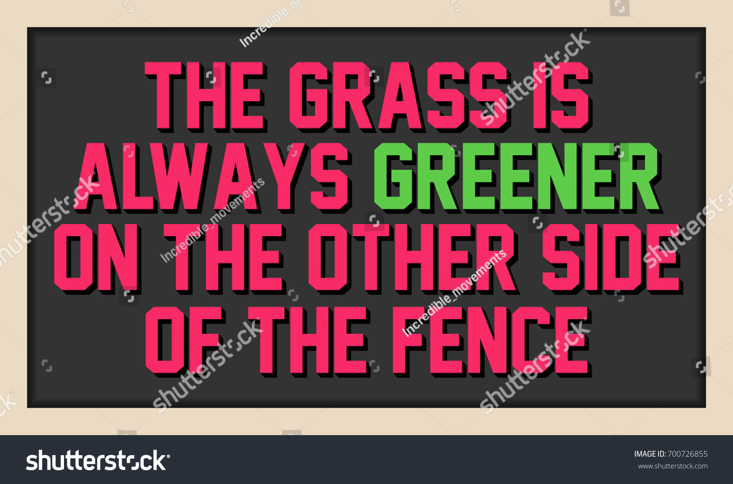 Grass Always Greener On Other Side Stock Vector Royalty Free