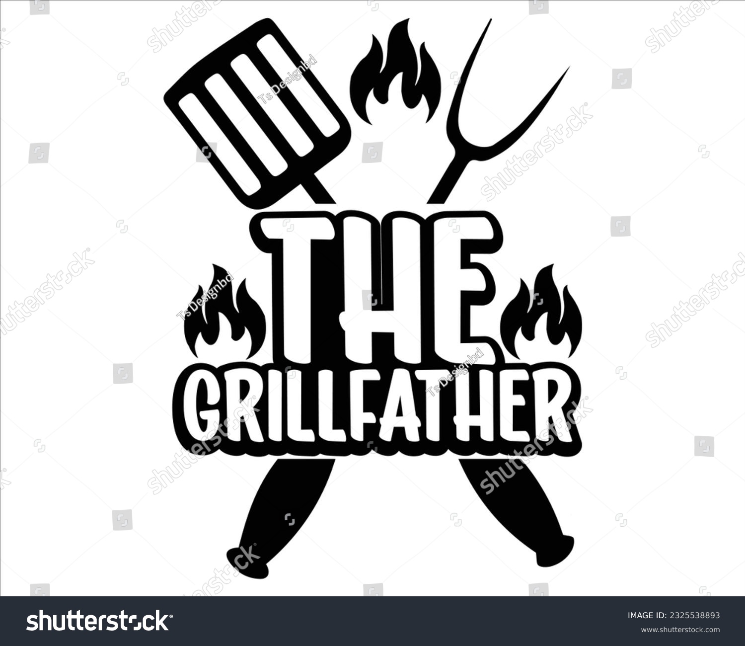 SVG of The Grillfather Svg Design,BBQ SVG design and craft files,Barbeque party. Father's Day decor. BBQ clipart,Bbq Design Svg Design svg