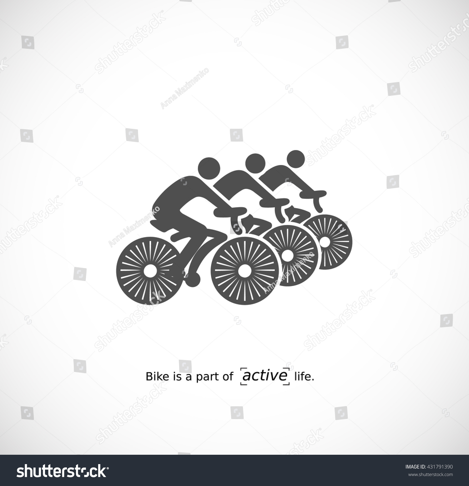 Group Cyclists Icon Concept Active Life Stock Vector (Royalty Free) 431791390 Shutterstock