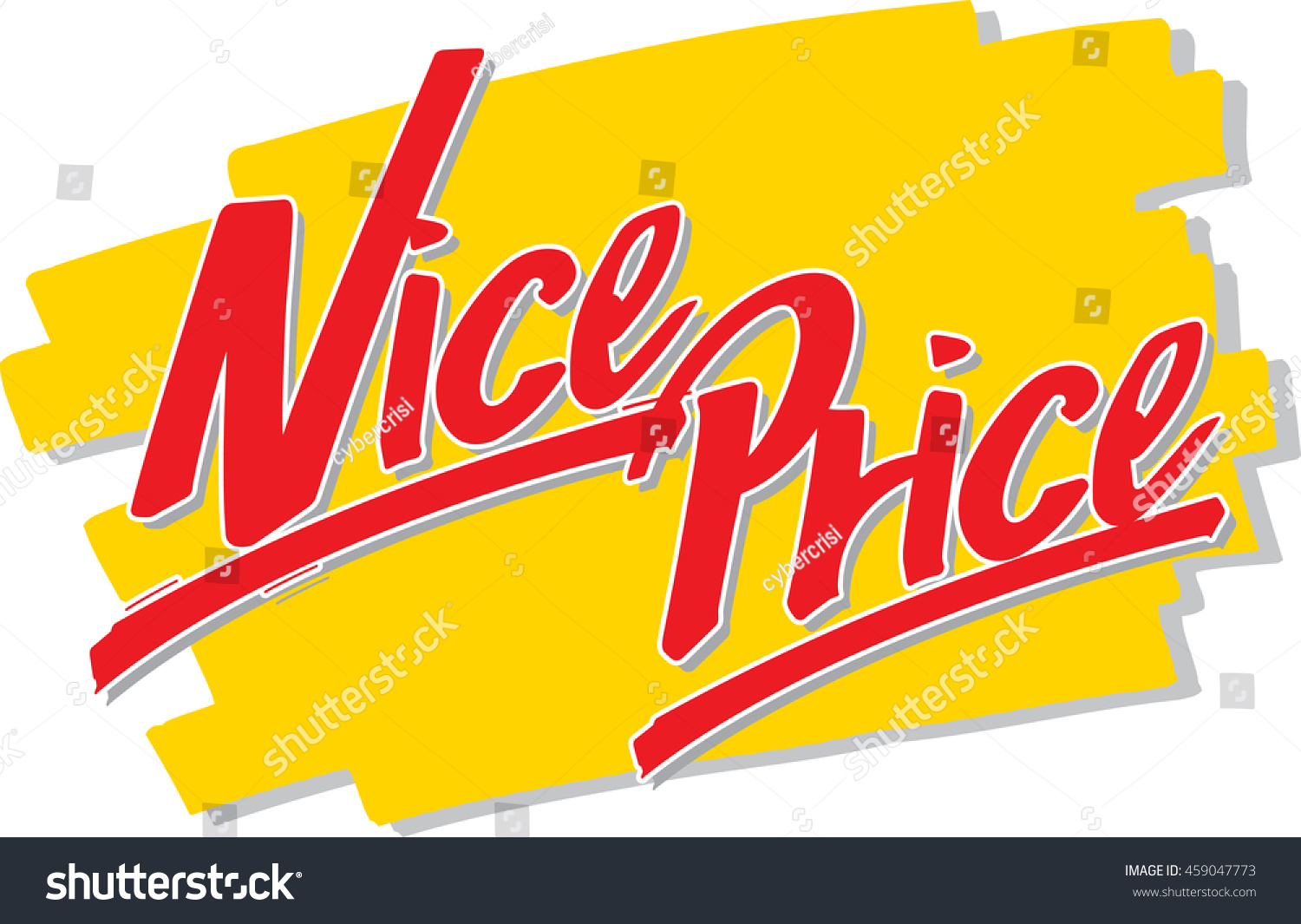 Hand Written Words Nice Price Hand Stock Vector Royalty Free