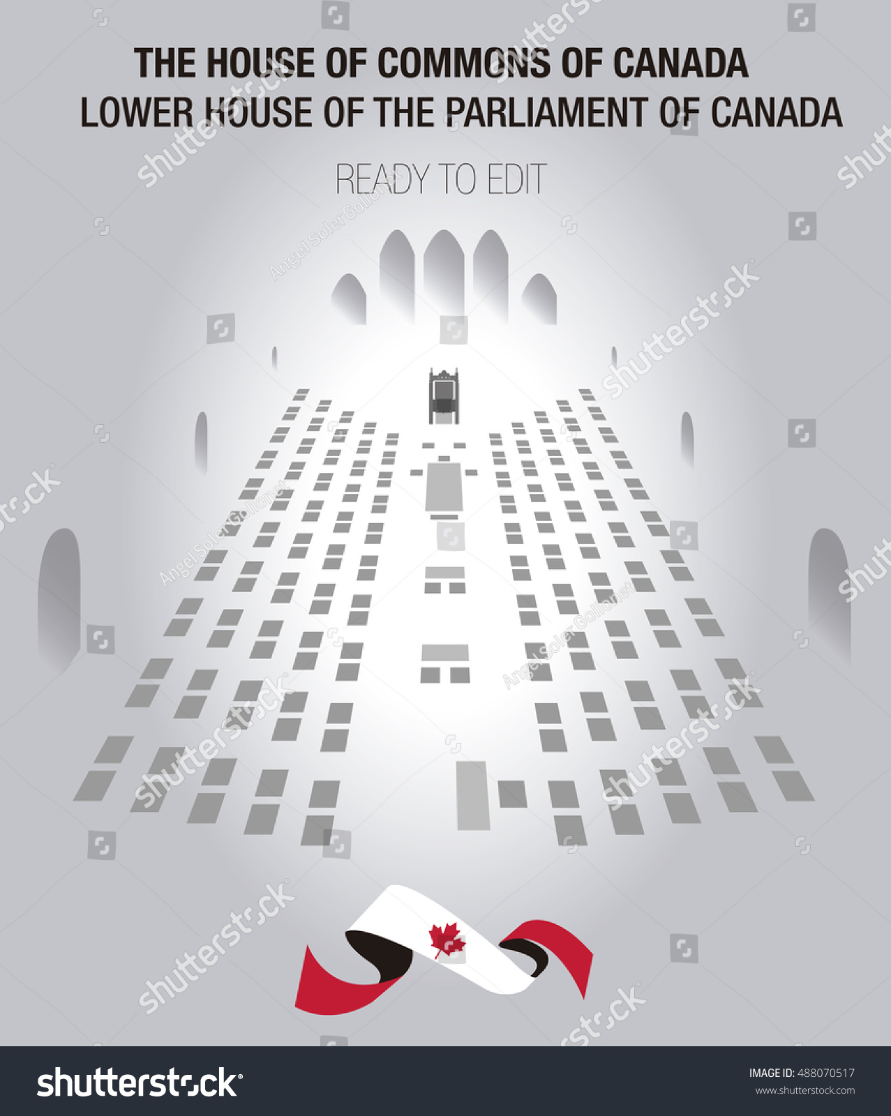 House Commons Canada Lower House Parliament Stock Vector Royalty