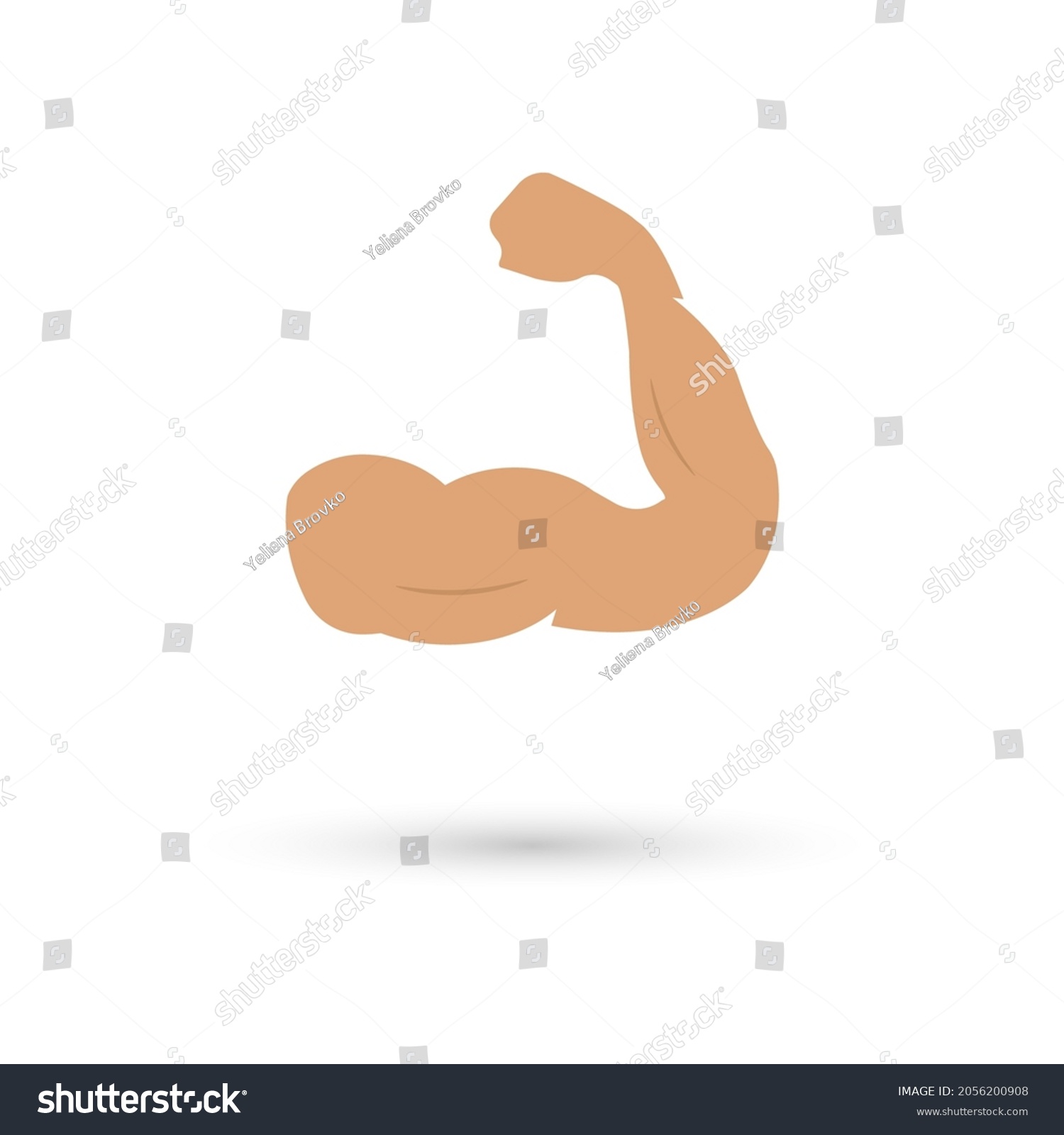 Human Arm Muscle Strength Biceps Brachii Stockvector Rechtenvrij 2056200908 Shutterstock 4824