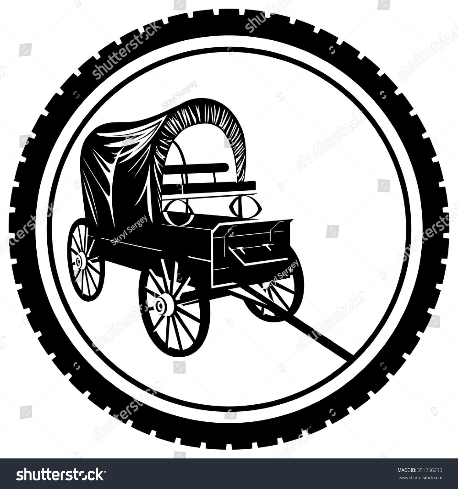 SVG of The icon with an old van. The illustration on a white background. svg