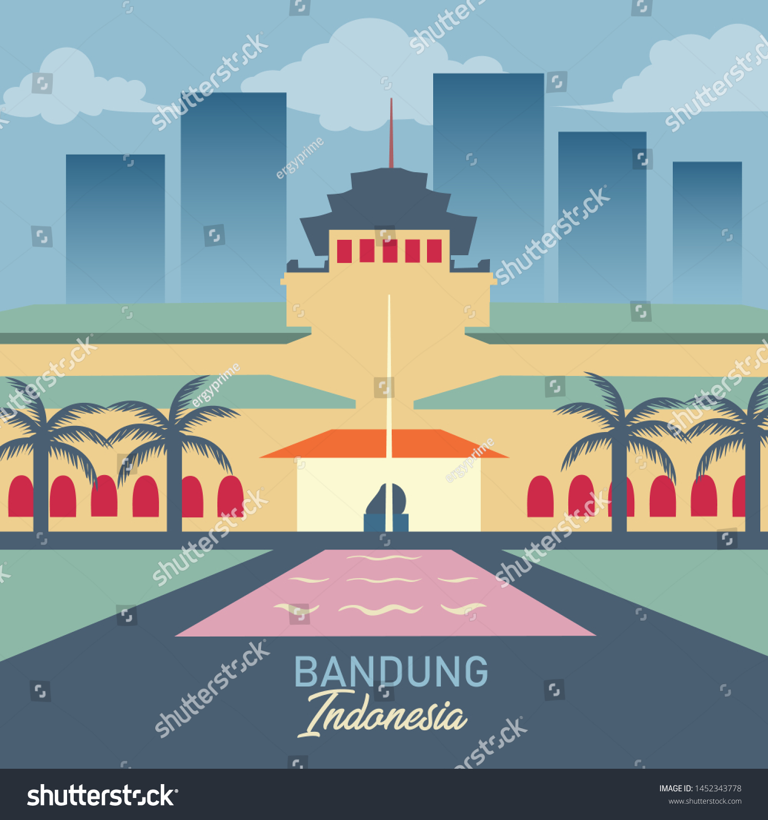 Iconic Building Bandung West Java Indonesia Stock Vector Royalty Free 1452343778 4711